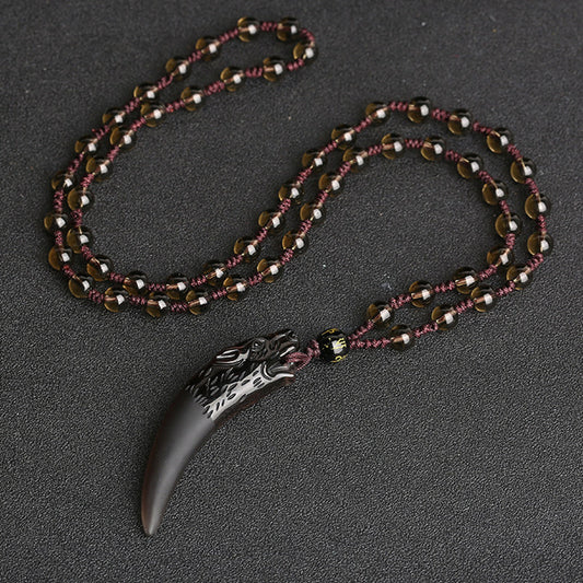 Natural Ice Obsidian Couple Necklace