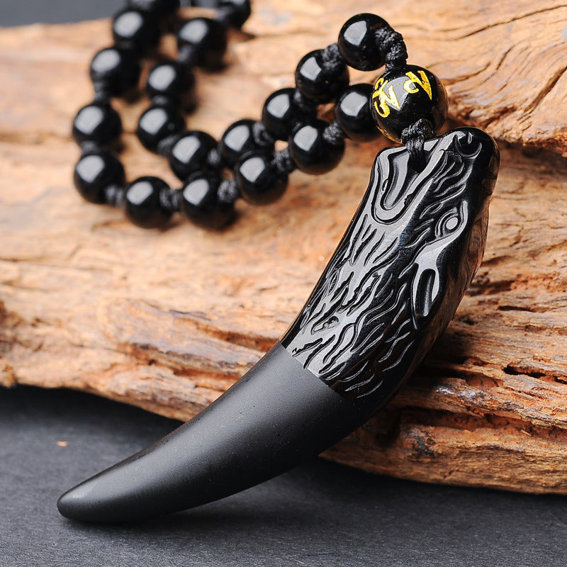 Natural Ice Obsidian Couple Necklace
