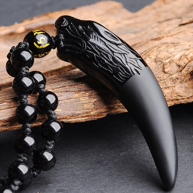 Natural Ice Obsidian Couple Necklace
